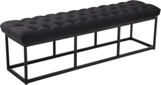 Sitzbank Amun Stoff Schwarz 150 cm [307235]
