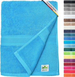 leevitex® Saunatuch Frottee XXL, (1-St), 80x200 cm, extra groß & saugfähig, Türkis/Ocean