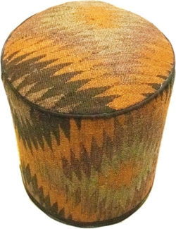 Sonderform,XS / 80 cm Ø Rund & kleiner,Mehrfarbig,Patchwork,Schurwolle,Afghanistan