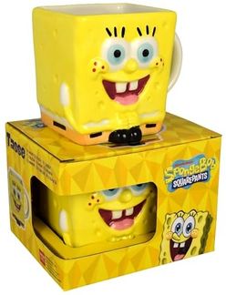 United Labels® Tasse Spongebob Schwammkopf 3D Square Tasse Kaffeetasse Becher 400 ml, Keramik