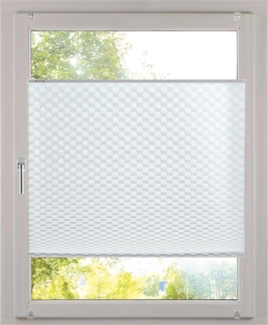 K-Home® Klemmfix Plissee 3D-Effekt Weiß B115 x H130 cm