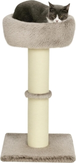 PawHut Kratzbaum 87 cm hoch, mit Bett, dick Stamm, Sisal-Kratzsäulen, für Katzen bis 6 kg, Indoor, Braun