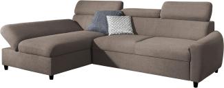 99rooms Litos Ecksofa Velours ESITO Beige Links mit