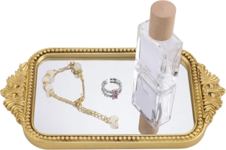 Navaris Organizer Antikes Gold Tablett - Eleganter Parfum Organizer - Gold Deko (1 St)