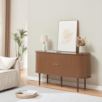 Sideboard Mapia 140x40x75 cm Walnussoptik [en. casa]