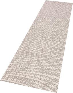 In- & Outdoorteppich Coin grau/creme - 80x200x0,8cm