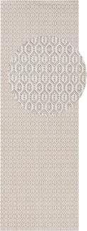 In- & Outdoorteppich Coin grau/creme - 80x200x0,8cm