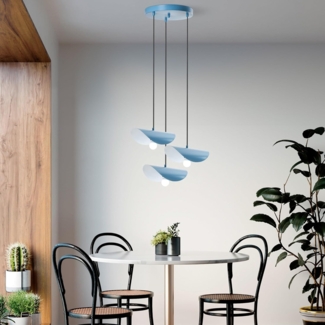 Kronleuchter, 'Eger', 106 x 30 x 20, Hellblau