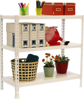 Simon Rack Schwerlastregal, 900 x 1200 x 500 mm, Bis 200 kg Belastbar, 3 Verstellbare Ablagen, Kellerregal, Lagerregal, Grau - Simonclick