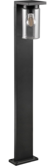 Trio Leuchten Außen Wegeleuchte Ardila 411660132, Aluminium Druckguss Anthrazit, Glas klar, exkl. 1x E27, Dämmerungssensor,