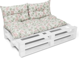 Amilian Stuhlkissen - Bankauflage - Gartenbankauflage - 60x120 cm + 2 x 40 x 60 cm, 3er Set - Gartenbankauflage - Pallettensitzkissen - Bankkissen