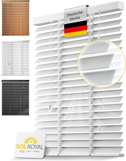 Sol Royal Jalousie SolDecor BE5, Holzjalousie Weiß