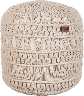 Pouf THAKOT Beige Baumwolle 45 cm 45 cm