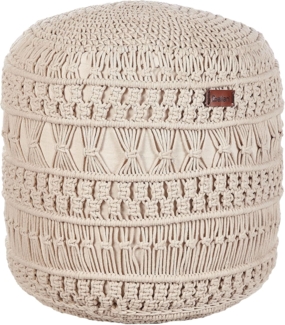 Pouf THAKOT Beige Baumwolle 45 cm 45 cm