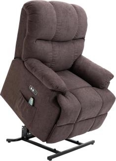 HOMCOM Massagesessel Sessel mit Aufstehhilfe, TV-Sessel mit USB-Anschluss (Relaxsessel, 1-St, Fernsehsessel), bis 150 kg belastbar