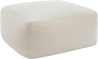 Vente-unique - Hocker - Bouclé-Stoff - Weiß - SIRIETO