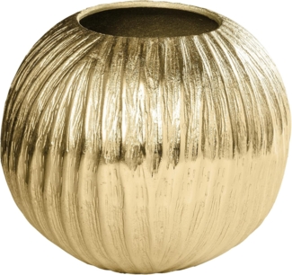 riess-ambiente Dekovase ELEGANCE 25cm gold · Kugelvase aus Metall fürs Wohnzimmer (Einzelartikel, 1 St), Blumenvase · Tischdeko · handmade · Hammerschlag Design · Accessoire