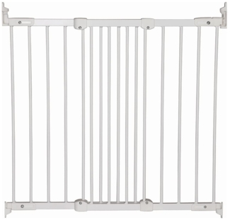 Baby Dan Flexi Fit Metall super flexibles Schutzgitter für Türen und Treppen 67 - 105,5 cm - hergestellt in Dänemark und vom TÜV GS geprüft, Farbe: Weiß