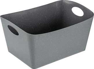 Koziol Aufbewahrungsbox Boxxx L, Kiste, Bottich, Organic Recycled, Recycled Ash Grey, 15 L, 1403120