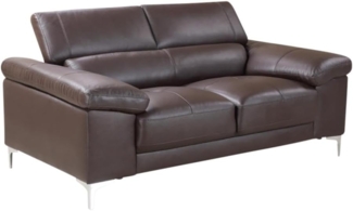 Ledersofa 2-Sitzer SOLANGE - Braun
