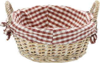 Schale Karo rund Deko Aufbewahrung Obstschale Tisch Korb Obstkorb Ø 25 cm