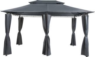 Beliani Pancakes 300 × 400 cm dark gray colossus garden PAVILON