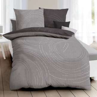 Traumschlaf Biber Bettwäsche Jaro|240x220 cm + 2 x 80 x 80 cm| terra