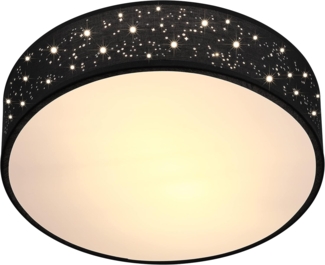 monzana Deckenleuchte, 38 cm, Sternenhimmel Rund Stoffschirm 38 cm 2-Flammig E27 Modern