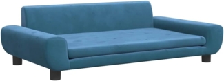 vidaXL Kindersofa 100 x 54 x 33 cm Samt, Blau