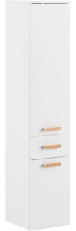 SCHILDMEYER Hochschrank Badschrank Highboard kreideweiß Duo 32,7x160,1 cm