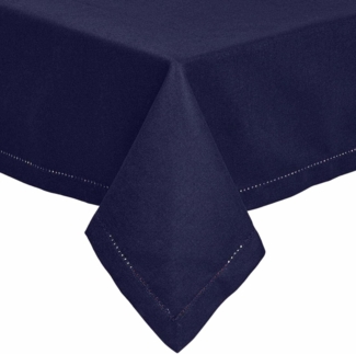 Homescapes Tischdecke Tischdecke dunkelblau – 137 x 137 cm, 100% Baumwolle (1-tlg)