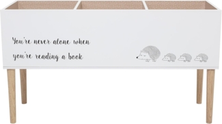 Freistehendes Bücherregal für Kinder in Weiß aus Holz