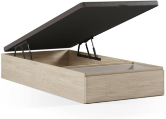 Vente-unique - Bettgestell mit Bettkasten mit Schublade - 90 x 200 cm - Holzfarben hell - HESTIA von YSMÉE