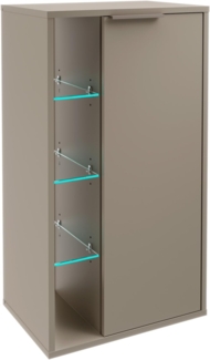 Fackelmann B.PARIS Midischrank 47 cm breit, Grau, Anschlag rechts
