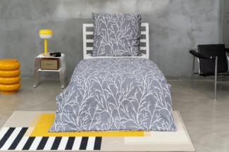 Brielle Bettwäsche Mako Satin Wendebettwäsche-Set - 2-tlg - Dunkelgrau-Hellgrau, 2 teilig, Mit Reißverschluss, 100% Baumwolle