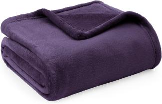 BEDSURE Kuscheldecke Flauschig Decke Fleecedecke - Wohndecke Warm Winter Weich, Sofadecke Kleine, Decke Couch Blanket, Kuscheldecke Kinder, Wohn- & Kuscheldecken 130x150 cm, Sofa überwurfdecke Violett