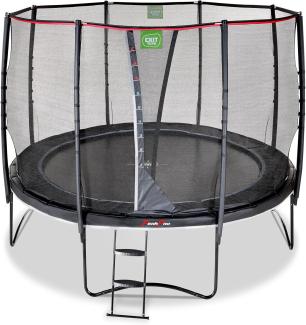 EXIT Trampolin PeakPro Ø 305 cm schwarz inkl. Leiter und Netz