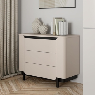 Kommode Venedig / Vodol, Holzwerkstoff, Beige, 96 x 78 x 45 cm