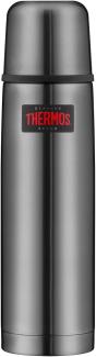 THERMOS LIGHT & COMPACT BEVERAGE BOTTLE 0,75l, stone grey, Thermosflasche Edelstahl, Isolierflasche grau mit Trinkbecher, 18 h heiß / 24 h kalt, spülmaschinenfest, absolut dicht, BPA-frei