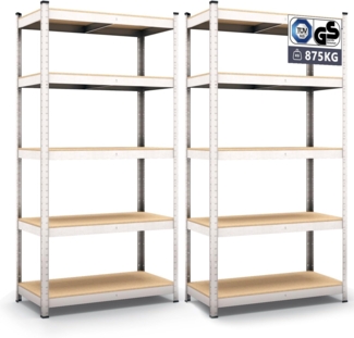 Panorama24 Regal Lagerregal, 2 Stück, Kellerregal Steckregal Werkstattregal Schwerlastregal 875kg