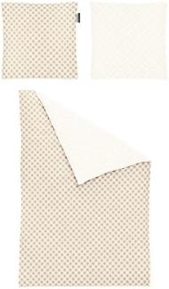 Irisette Mako-Satin Bettwäsche Set Bea 8254 natur 135x200 cm + 1 x Kissenbezug 80x80 cm
