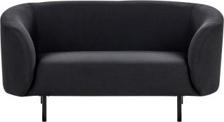 2-Sitzer Sofa Stoff schwarz LOEN