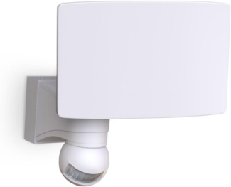 B.K.Licht LED Außen-Wandleuchte, LED fest integriert, Neutralweiß, Außenstrahler, Bewegungsmelder, Wandlampe, 20W 2300 Lumen, IP44, weiß