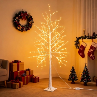 CCLIFE Künstlicher Weihnachtsbaum LED Lichterbaum Weihnachtsbaum Innen und Außen 180cm