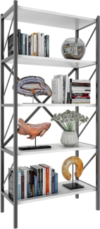 VCM Standregal Insasi 918403 Weiß H. 160 x B. 66 x T. 34 cm