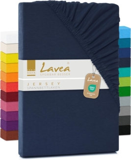 Lavea Spannbettlaken Maya, in Gr. 60x140, 90x200, 120x200, 140x200, 180x200 oder 200x220 cm, 100% Baumwolle, Gummizug: rundum, (1 Stück), Jersey Spannbetttuch für Topper, Boxspring- und Wasserbetten