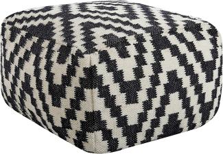 Pouf KNIDOS Schwarz-Weiß 56 cm 56 cm