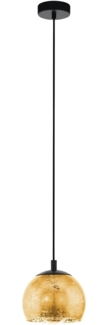 Eglo 98524 Pendelleuchte ALBARACCIN schwarz goldfarben Ø19cm H:110cm