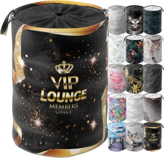 Sanilo Wäschekorb VIP-Lounge, 60 Liter, faltbar, mit Sichtschutz und Griffen, kräftige Farben
