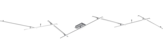 Große LED Deckenschiene INDIRA Silber schwenkbar bis 345cm breit
